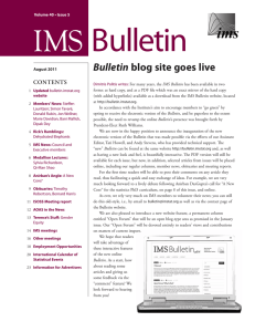 Bulletin IMS   Contents