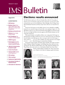 Bulletin IMS Contents