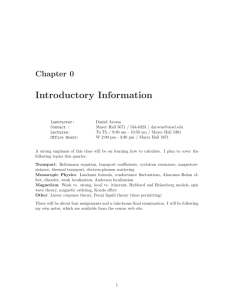Introductory Information Chapter 0