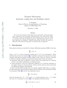 Dynamic bifurcations: hysteresis, scaling laws and feedback control