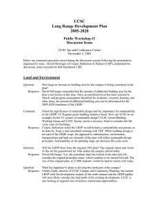 UCSC Long Range Development Plan 2005-2020 Public Workshop #1