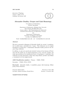 Alexander Duality, Gropes and Link Homotopy Geometry &amp; Topology G T