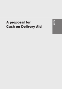 A proposal for Cash on Delivery Aid P a