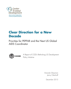Clear Direction for a New Decade AIDS Coordinator