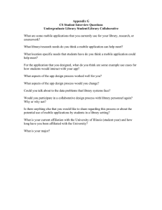 Appendix G CS Student Interview Questions Undergraduate Library Student/Library Collaborative