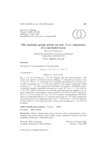 The modular group action on real of a one-holed torus