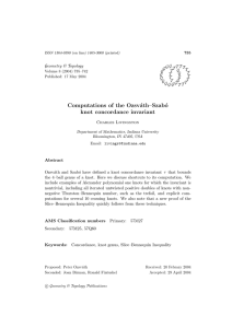 Computations of the Ozsv´ ath–Szab´ o knot concordance invariant