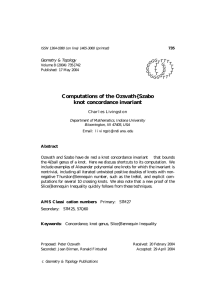 Computations of the Ozsv ath{Szab o knot concordance invariant