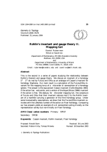 Rohlin’s invariant and gauge theory II. Mapping tori Geometry &amp; Topology G