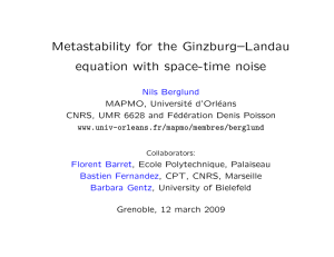 Metastability for the Ginzburg–Landau equation with space-time noise
