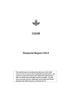 CGIAR Financial Report 2011