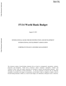 FY14 World Bank Budget  78175
