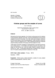 Kleinian groups and the complex of curves