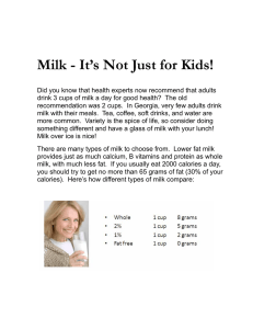 Milk - It’s Not Just for Kids!