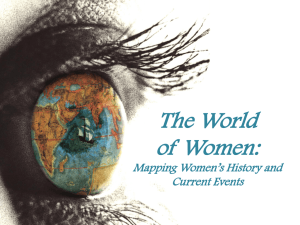 The World of Women: Mapping Women’s History and Current Events