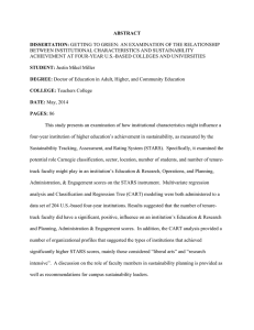 ABSTRACT DISSERTATION: BETWEEN INSTITUTIONAL CHARACTERISTICS AND SUSTAINABILITY