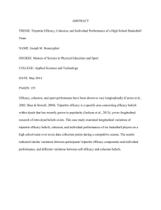 ABSTRACT THESIS: Tripartite Efficacy, Cohesion, and Individual Performance of a High...