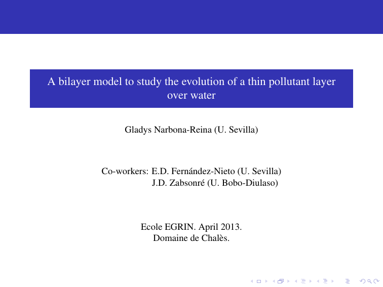 A bilayer model to study the evolution of a thin... over water
