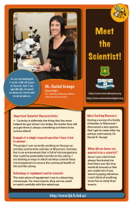 Meet the Scientist! Ms. Rachel Arango