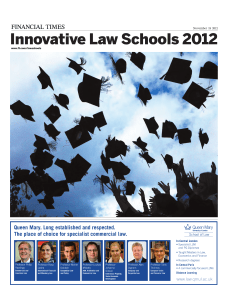 Innovative Law Schools 2012 November 19 2012 www.ft.com/lawschools