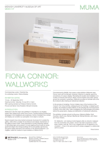 Fiona Connor: Wallworks MONASH UNIVERSITY MUSEUM OF ART MEDIA KIT