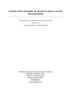 Friends of the Alexander M. Bracken Library records RG.20.04.20.01