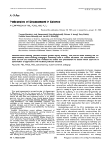 Articles Pedagogies of Engagement in Science