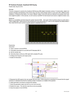 RF Hardware Example: Amplitude Shift Keying