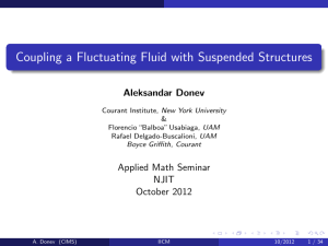 Coupling a Fluctuating Fluid with Suspended Structures Aleksandar Donev