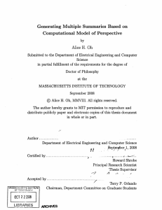 Alice  H. Oh Computational  Model  of  Perspective