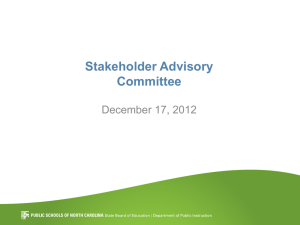 Stakeholder Advisory Committee December 17, 2012