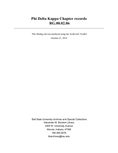 Phi Delta Kappa Chapter records RG.00.02.06