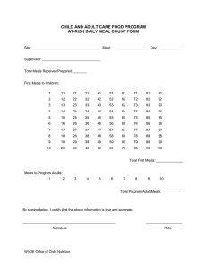 CHILD AND ADULT CARE FOOD PROGRAM AT-RISK DAILY MEAL COUNT FORM
