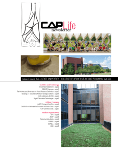 Life newsletter BALL STATE UNIVERSITY | COLLEGE OF ARCHITECTURE AND PLANNING