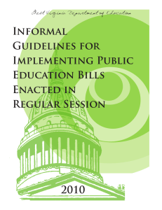 Informal Guidelines for Implementing Public Education Bills