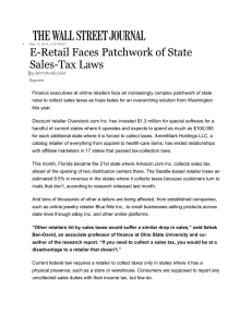 E-Retail Faces Patchwork of State Sales-Tax Laws