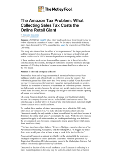 The Amazon Tax Problem: What Collecting Sales Tax Costs the