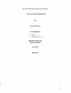 An Honors Thesis  (HONRS 499) 1 by Ball State University