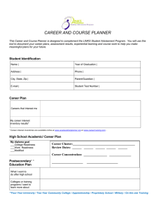 CAREER AND COURSE PLANNER
