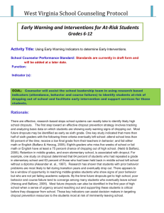 West Virginia School Counseling Protocol  Grades 6-12