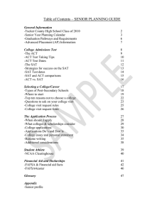 Table of Contents – SENIOR PLANNING GUIDE