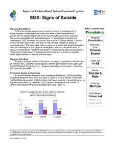 SOS: Signs of Suicide Promising Registry of Evidence-Based Suicide Prevention Programs
