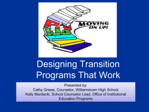 Designing Transition Programs That Work
