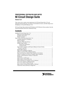 NI Circuit Design Suite PROFESSIONAL EDITION RELEASE NOTES Version 12.0