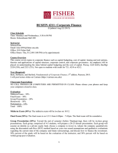 BUSFIN 4211: Corporate Finance (Updated Aug/22/2015)