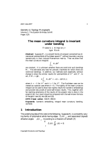 The mean curvature integral is invariant under bending Geometry &amp; Topology Monographs