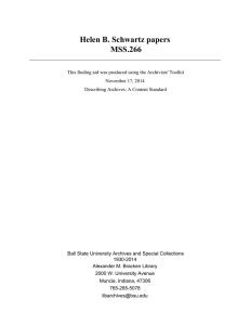 Helen B. Schwartz papers MSS.266