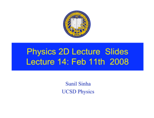 Physics 2D Lecture  Slides Lecture 14: Feb 11th  2008