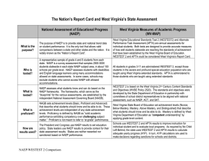 The Nation’s Report Card and West Virginia’s State Assessment (NAEP)