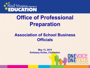 Office of Professional Preparation Association of School Business Officials
